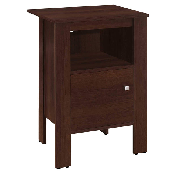 Accent Table with Storage - 14" x 17'.25" x 24'.25" Cherry, Particle Board, Storage - Accent Table