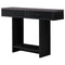 Accent Table with Storage - 12'.25" x 47'.25" x 32" Black/Grey With Drawers - Accent Table