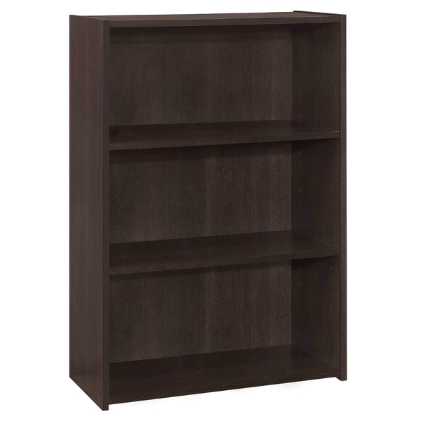 Bookshelf Decor - 11'.75" x 24'.75" x 35'.5" Cappuccino, 3 Shelves - Bookcase