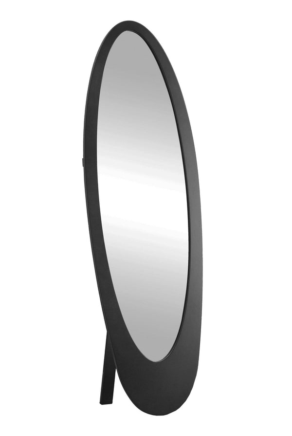Black Mirror - 18'.5" x 18'.75" x 59" Black, Oval Frame - Mirror