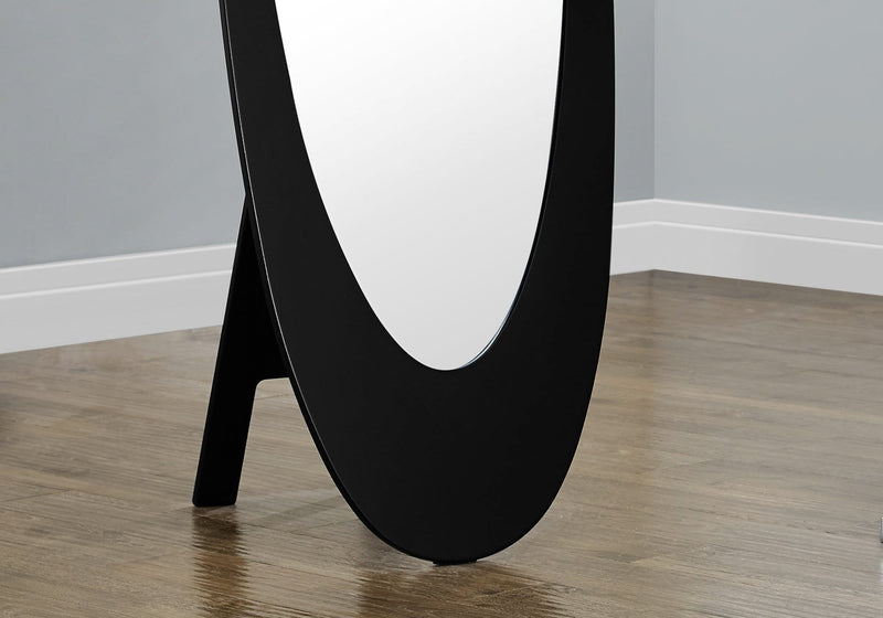 Black Mirror - 18'.5" x 18'.75" x 59" Black, Oval Frame - Mirror