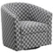 Grey Accent Chair - 28" x 30'.25" x 29'.5" Grey, Circular Fabric, Swivel - Accent Chair