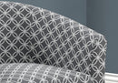Grey Accent Chair - 28" x 30'.25" x 29'.5" Grey, Circular Fabric, Swivel - Accent Chair