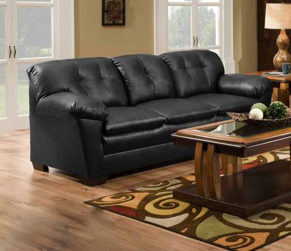 Couch - 89" X 34" X 34" Cowgirl Black 100% PU Sofa