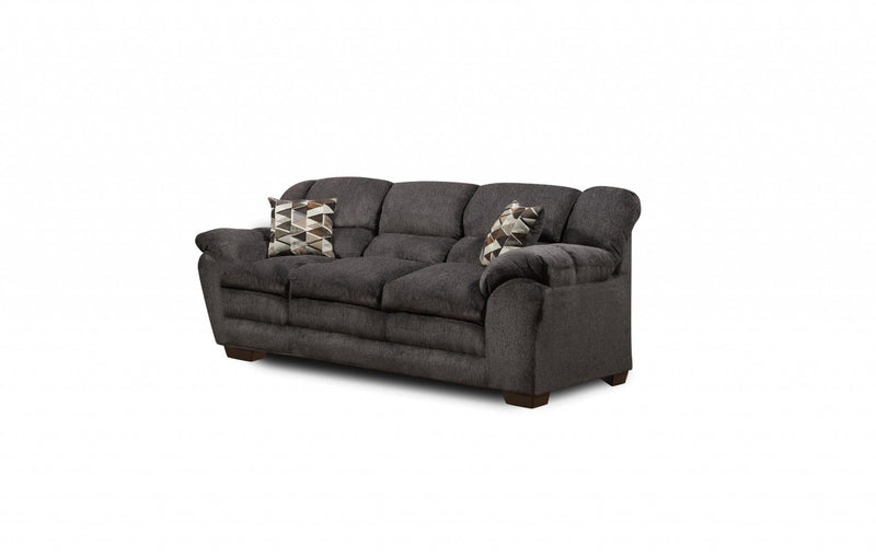Couch - 89" X 39" X 39" Osaka Charcoal 100% Polyester Sofa