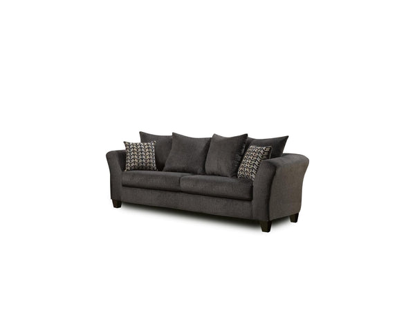 Couch - 83" X 33" X 37" Osaka Charcoal  100% Polyester Sofa