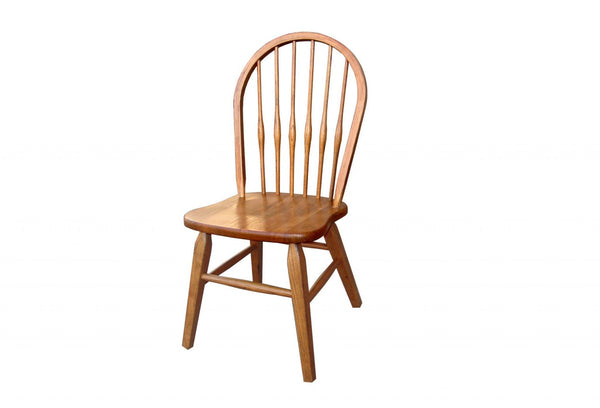 Corner Chair - 18" X 21" X 36.5" Harvest Oak Hardwood Side Chair