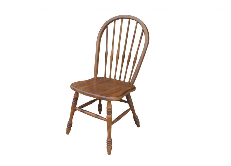 Corner Chair - 19.25" X 21.5" X 37.25" Burnished Walnut Hardwood Side Chair