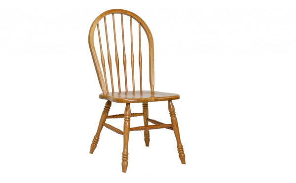 Corner Chair - 19.25" X 21.5" X 37.25" Harvest Oak Hardwood Side Chair