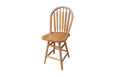 Floor Chair - 19.5" X 17.5" X 43" Harvest Oak Hardwood Barstool Chair