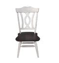 Corner Chair - 22.25" X 21.5" X 41.5" Antique White Walnut Hardwood Side Chair