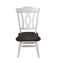 Corner Chair - 22.25" X 21.5" X 41.5" Antique White Walnut Hardwood Side Chair