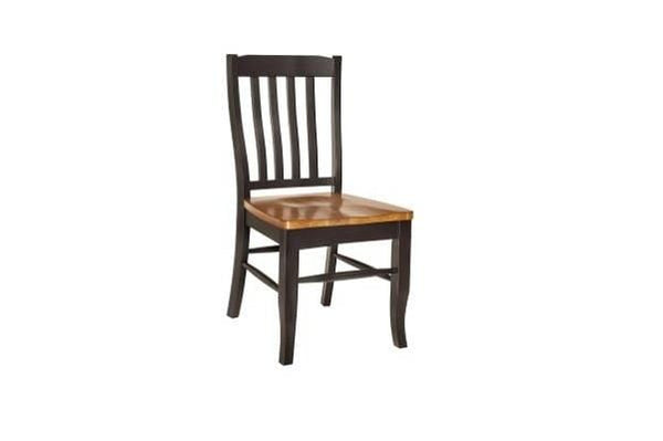 Corner Chair - 18.5" X 23" X 38.125" Harvest Black Hardwood Side Chair