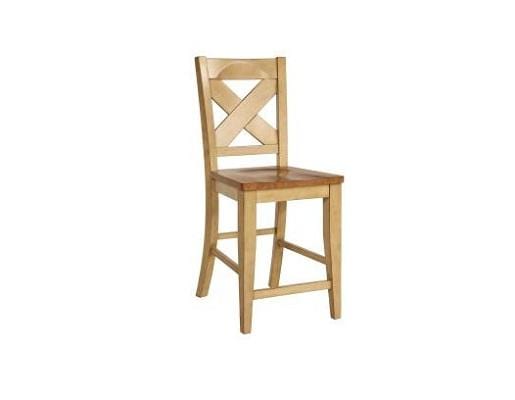 Wooden Bar Stools - 18.625" X 21.375" X 42" Two Tone Hardwood Barstool