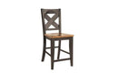 Wooden Bar Stools - 18.625" X 21.375" X 42" Harvest Black Hardwood Barstool