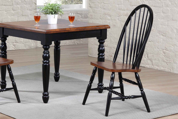 Floor Chair - 17.75" X 17.5" X 41" Black Cherry Finish Rubberwood Side Chair