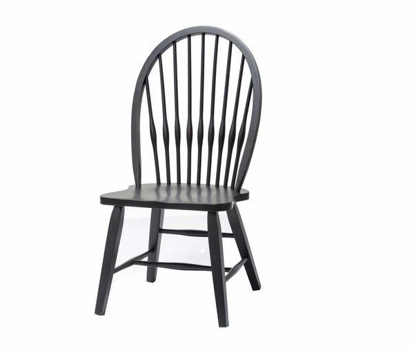 Floor Chair - 20" X 21.5" X 41" Black Hardwood Summerwood Side Chair