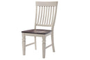 Modern Chair - 22" X 22" X 41" Mocha Sand Hardwood Slat Back Side Chair