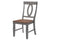 Modern Chair - 17" X 22" X 40" Storm Grey Maple Hardwood Slat Back Side Chair