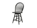 Wooden Bar Stools - 18.5" X 22.5" X 42" Black Hardwood Barstool
