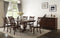 Cheap Dining Room Sets - 84" X 68" X 42" Mocha and Sand Hardwood 8 Pieces Dining Set