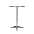 Cheap Bar Stools - 27.5" X 27.5" X 42" Stainless Steel Bar Table with Aluminum Base and Column