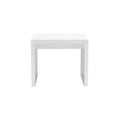 White Side Table - 23.63" X 23.63" X 20.08" High Gloss White Lacquered MDF Square Side Table