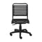 Best Office Chair - 18.12" X 24" X 37.21" Black Flat Bungie Cords Low Back Office Chair with Graphite Black Frame and Base