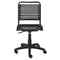 Best Office Chair - 18.12" X 24" X 37.21" Black Flat Bungie Cords Low Back Office Chair with Graphite Black Frame and Base