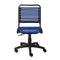 Best Office Chair - 18.12" X 24" X 37.21" Blue Flat Bungie Cords Low Back Office Chair with Graphite Black Frame and Base