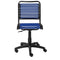 Best Office Chair - 18.12" X 24" X 37.21" Blue Flat Bungie Cords Low Back Office Chair with Graphite Black Frame and Base
