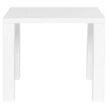 Modern Dining Table - 35.44" X 35.44" X 29.53" High Gloss White MDF with Honeycomb Center Square Dining table