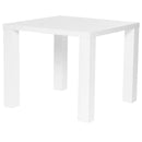 Modern Dining Table - 35.44" X 35.44" X 29.53" High Gloss White MDF with Honeycomb Center Square Dining table