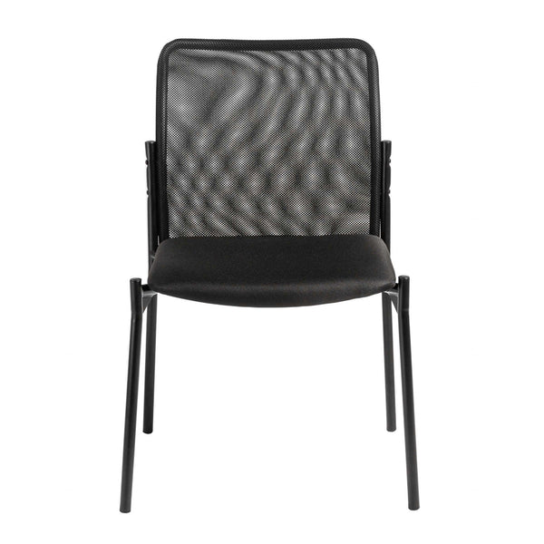 Modern Chair - 22.84" X 22.84" X 33.47" Black Fabric/Mesh Side Chair