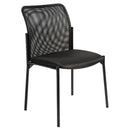 Modern Chair - 22.84" X 22.84" X 33.47" Black Fabric/Mesh Side Chair