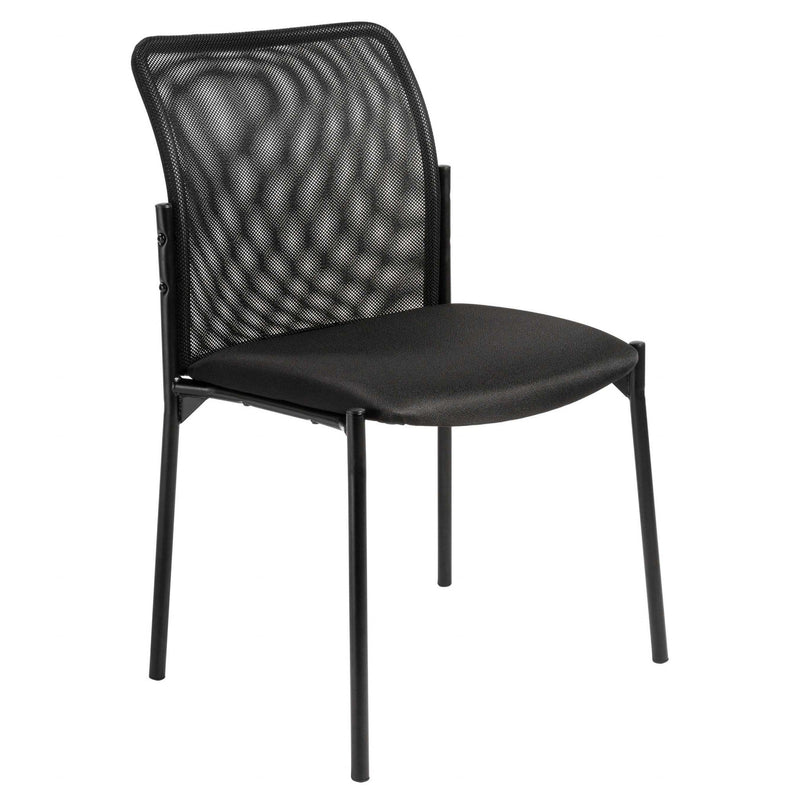 Modern Chair - 22.84" X 22.84" X 33.47" Black Fabric/Mesh Side Chair
