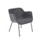 Modern Lounge Chair - 30.32" X 25.2" X 28.75" Dark Gray Fabric Lounge Chair