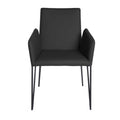 Armchairs and Accent Chairs - 22.45" X 23.04" X 35.63" Black Leatherette over Foam Arm Chair