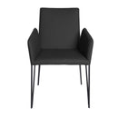 Armchairs and Accent Chairs - 22.45" X 23.04" X 35.63" Black Leatherette over Foam Arm Chair