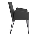 Armchairs and Accent Chairs - 22.45" X 23.04" X 35.63" Black Leatherette over Foam Arm Chair