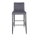 Bar Height Chairs - 18.51" X 18.71" X 39.77" Dark Gray Leatherette over Foam Bar Stool