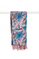 Winter Scarf - 18" x 72" Multi-colored Eclectic, Bohemian, Traditional - Scarf