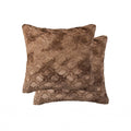 Down Pillows - 20" x 20" x 5" Acrylic Plush, Polyester, Polyfill Brown 2 Pack Pillow
