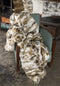 Faux Fur Throw - 2" x 50" x 60" 100% Natural Rabbit Fur Tan & White Throw Blanket