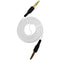 3.5mm Flat Auxiliary Cable, 3.3ft (White)-Cables, Connectors & Accessories-JadeMoghul Inc.