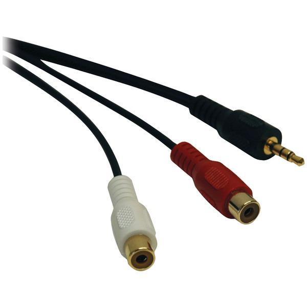 3.5mm Stereo to 2 RCA Splitter Adapter Cable-Cables, Connectors & Accessories-JadeMoghul Inc.