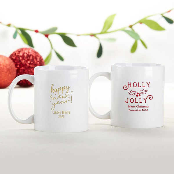 36-Personalized 11 oz. White Coffee Mugs - Holiday-Personalized Gifts By Type-JadeMoghul Inc.