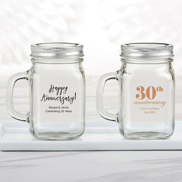 36-Personalized 12 oz. Mason Jar Mugs - Anniversary-Favor Boxes & Containers-JadeMoghul Inc.