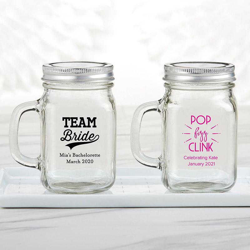 36-Personalized 12 oz. Mason Jar Mugs - Bachelor & Bachelorette-Favor Boxes & Containers-JadeMoghul Inc.