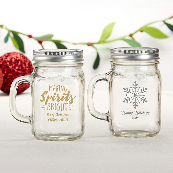 36-Personalized 12 oz. Mason Jar Mugs - Holiday-Favor Boxes & Containers-JadeMoghul Inc.